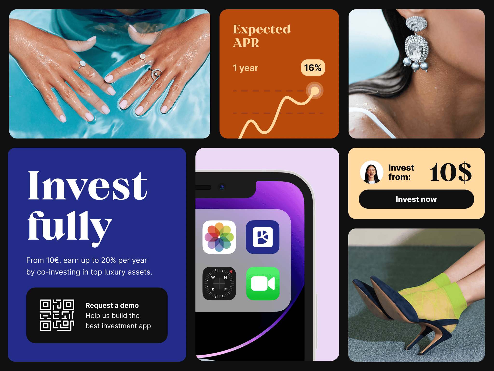 Invest app brand identity preview
